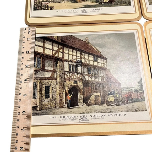 Vintage Pimpernel Place Mats in Box Unused 6 English Pubs - Picture 8 of 13